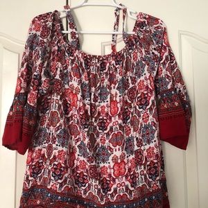 Colorful Off The Shoulder Spring/Summer Top